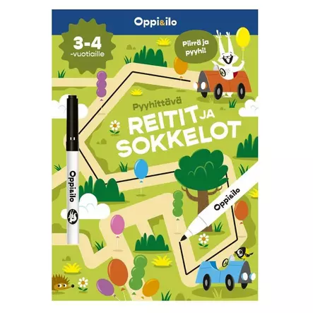 Oppi ja ilo Pyyhittät reitit ja sokkelot - Kirjat, vihkot ja kirjaimet - 9789526364650 - 1
