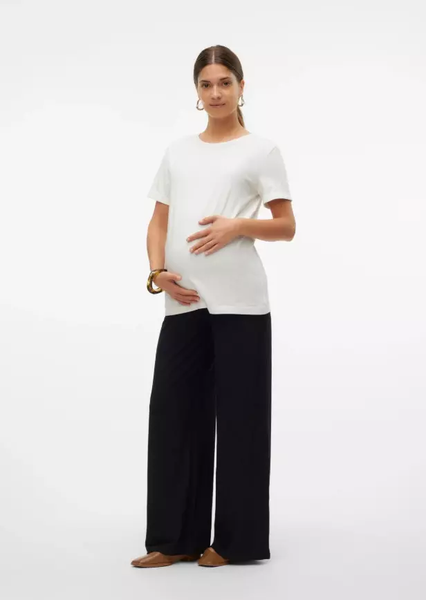 Mamalicious Mllucy Wide Rib housut - Housut ja haalarit - 5715615561800 - 1