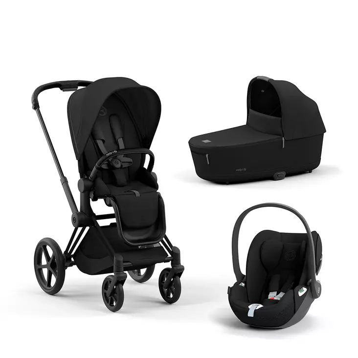 Cybex Priam 4 yhdistelmävaunut ja turvakaukalo (Matte/Black) - Yhdistelmävaunut - 4063215216010 - 1
