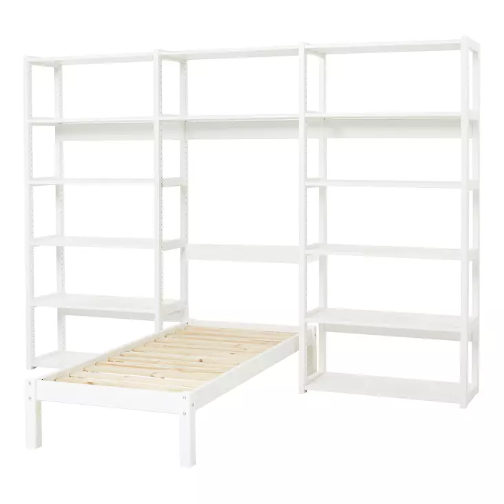 STOREY hyllyt 14kpl, sänky, 80cm - valkoinen - Hyllykokonaisuudet - 5706558036410 - 1