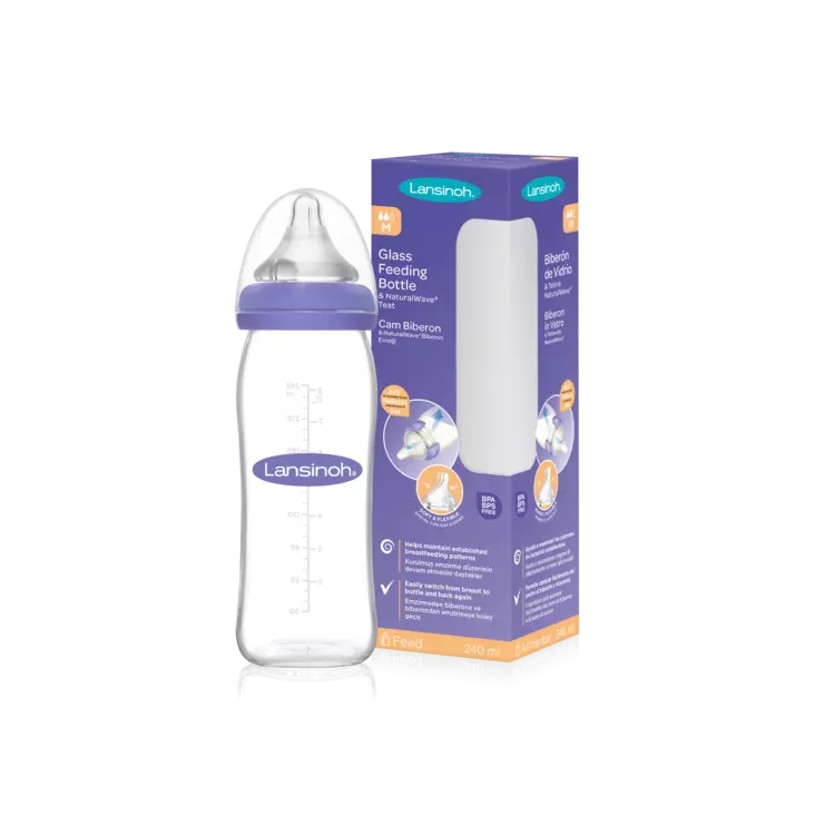Lansinoh lasinen tuttipullo 240 ml - Lasiset tuttipullot - 5060420230710 - 2