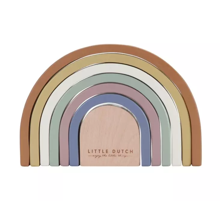 Little Dutch puinen sateenkaaripuu - Puulelut - 8713291771000 - 1