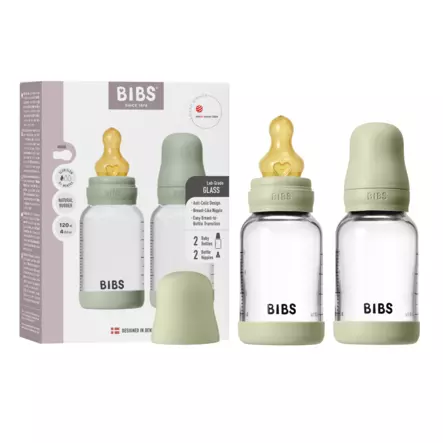 BIBS lasinen tuttipullo 2kpl 120ml - Lasiset tuttipullot - 5713795274901 - 2