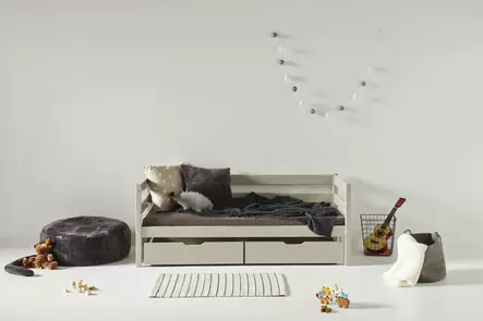 Laatikosto pyörillä, 2 laatikkoa 70x160cm kokoisen sängyn alle - kyyhkynharmaa - Lasten sängyt ja lisäosat - 5706558042381 - 2