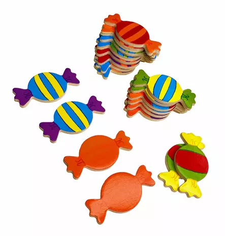 Leikkien puinen muistipeli karkki - Kirjat, vihkot ja kirjaimet - 6430055300321 - 2