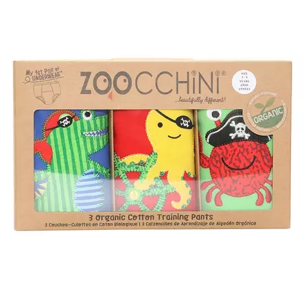 Zoocchini kuivaksiopetteluhousut - Pirate Pals, pojat - Koko 2-3 -v. - 810608032212121 - 1