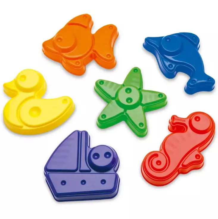 Plasto pienet hiekkamuotit 6 kpl - Hiekkalelut - 6410310124411 - 1