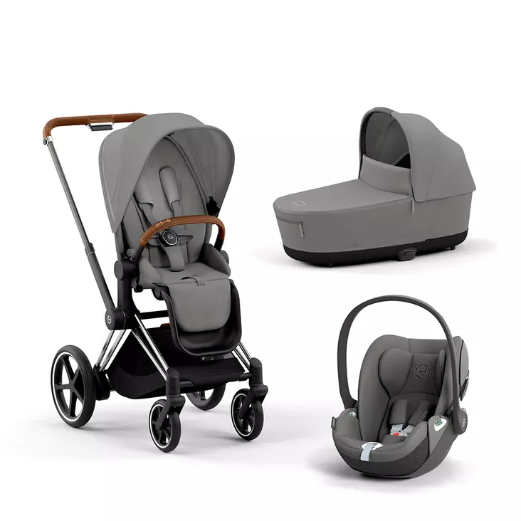 Cybex ePriam yhdistelmävaunut ja turvakaukalo (Chrome/Brown) - Yhdistelmävaunut - 4063854117801 - 1