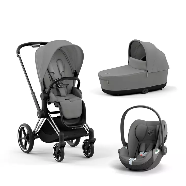 Cybex Priam 4 yhdistelmävaunut ja turvakaukalo (Chrome/Black) - Yhdistelmävaunut - 4063215216011 - 1