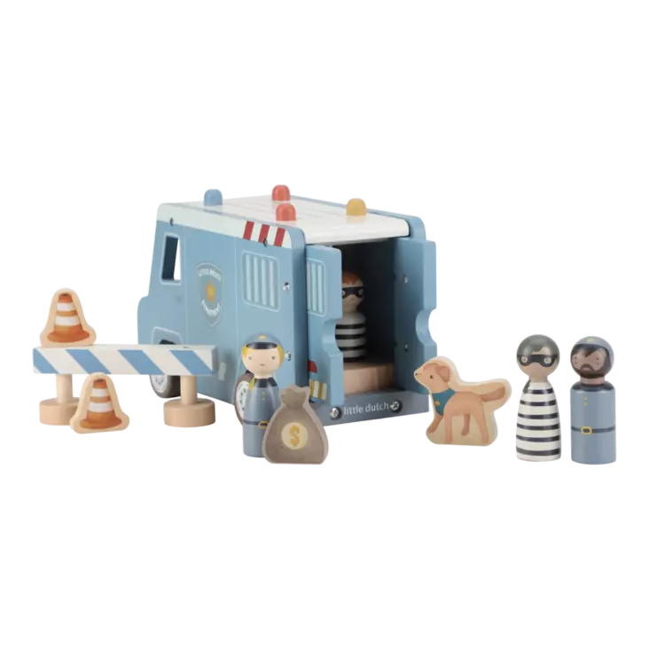 Little Dutch poliisiauto - Puulelut - 8713291225411 - 1