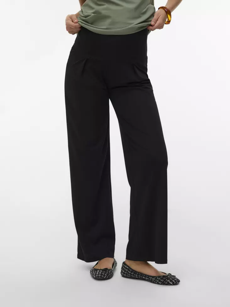 Mamalicious Mlchrissy Wide Pants housut - Housut ja haalarit - 5715869292511 - 1