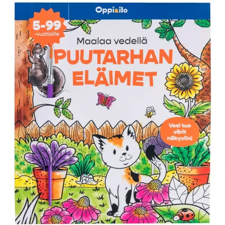 Oppi ja ilo maalaa vedellä puutarhan - Kirjat, vihkot ja kirjaimet - 9789526364391 - 1