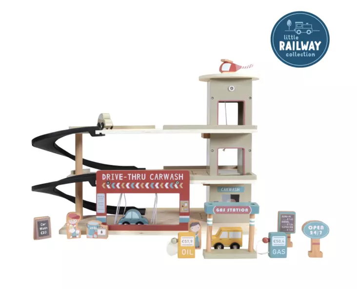 Little Dutch parkkihalli 14 osaa - Puulelut - 8713291444911 - 1