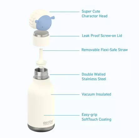 Asobu juomapullo terästä pillillä - Juomapullot ja lisävarusteet - 842591054822 - 2