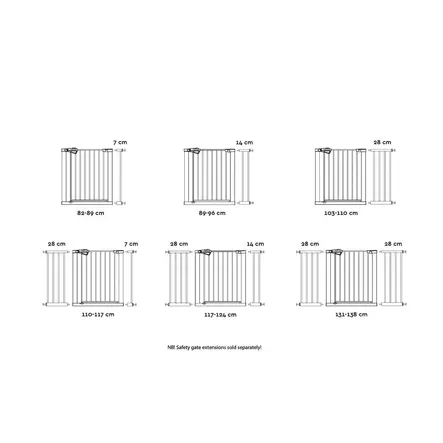 Tinynord Gia turvaportin jatkopala 7cm - Jatkopalat ja lisäosat - 4743348302882 - 2