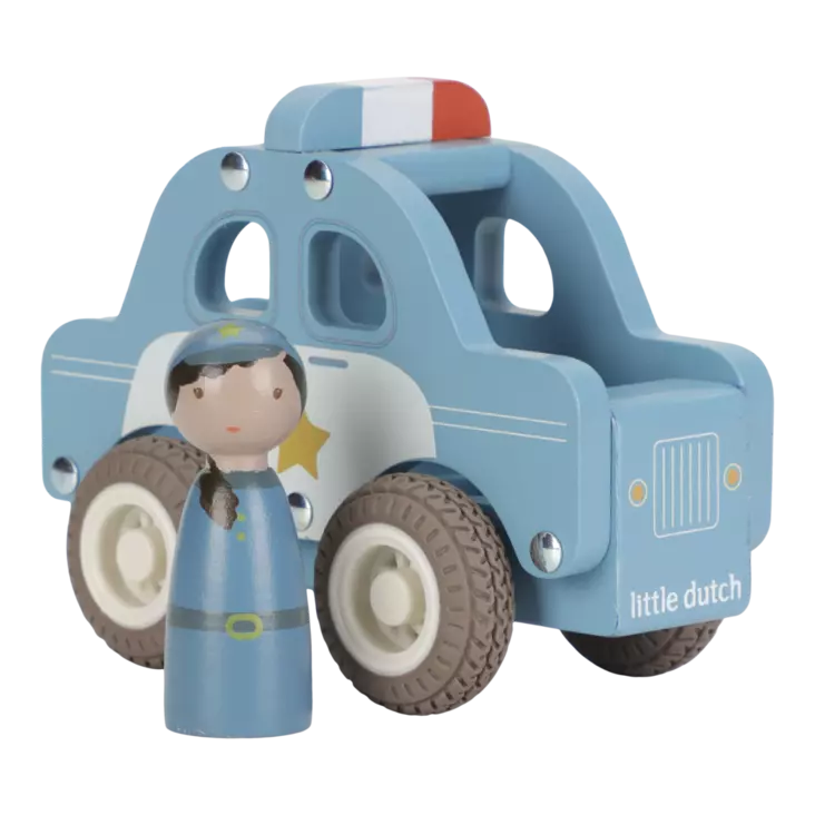 Little Dutch poliisiauto hahmolla - Puulelut - 8713291225312 - 1