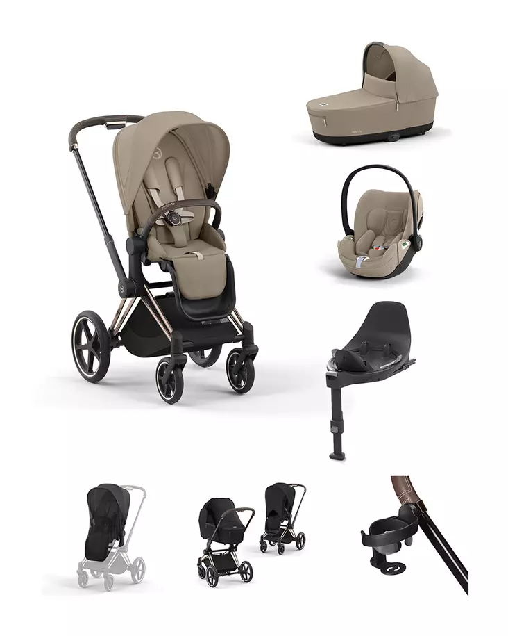 Cybex Priam 4 starttipaketti lisävarusteilla (Rosegold) - Lastenvaunujen starttipaketit - 406321521695 - 1