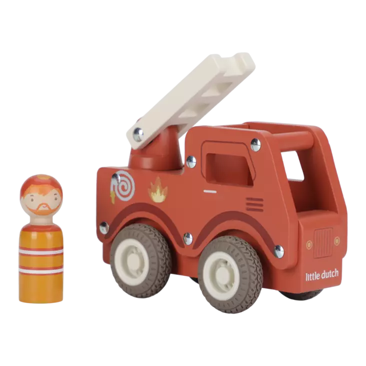 Little Dutch paloauto hahmolla - Puulelut - 8713291225282 - 1