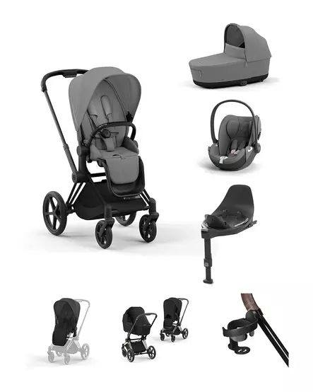 Cybex Priam 4 starttipaketti lisävarusteilla (Matte Black) - Lastenvaunujen starttipaketit - 406321521698 - 1