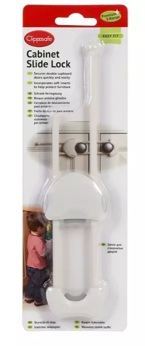 Clippasafe Cabinet Slide Lock "Premium" - Lukot, salvat ja sulkimet - 5015876023393 - 1