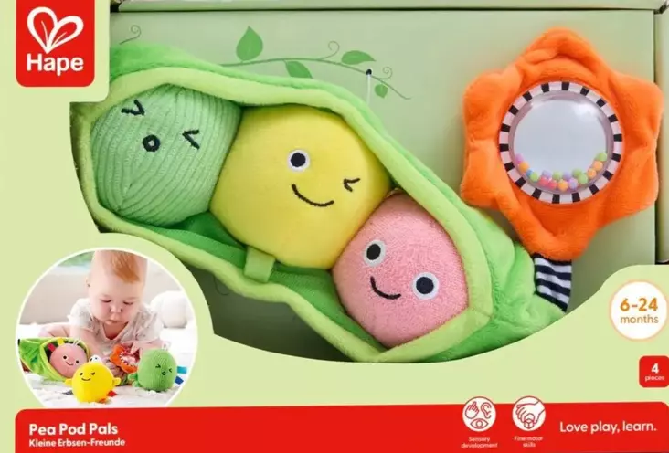 Hape herneenpalkovauvat 3 kpl HP - Puulelut - 6943478051393 - 1