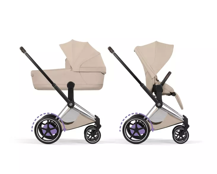 Cybex ePriam Style yhdistelmävaunut (Chrome Brown) - Rattaat ja kuomurattaat - 4063846550604 - 1