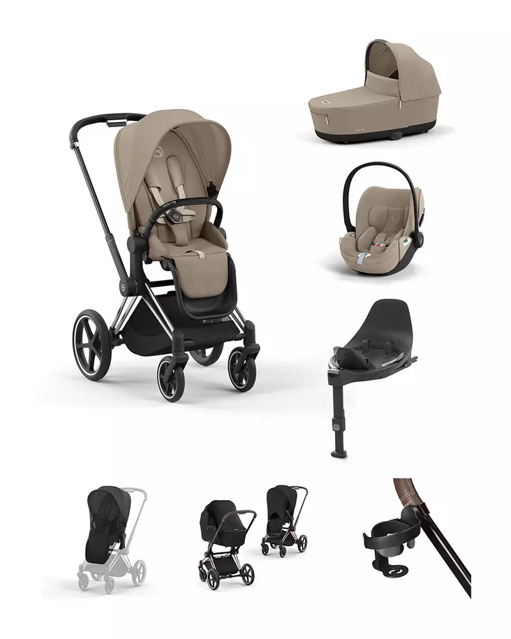Cybex Priam 4 starttipaketti lisävarusteilla (Chrome Black) - Lastenvaunujen starttipaketit - 406321521697 - 1