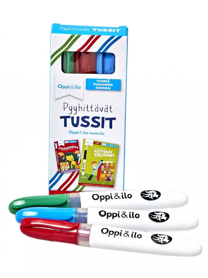 Oppi ja ilo pyyhittävät tussit - Kirjat, vihkot ja kirjaimet - 64300389607884 - 1