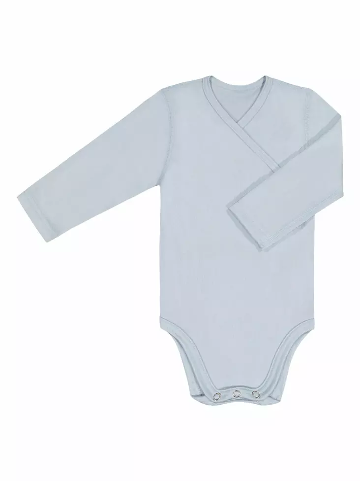 Ruskovilla body pitkät hihat - vaaleansininen luomusilkki - Silkki - 641414554244 - 1