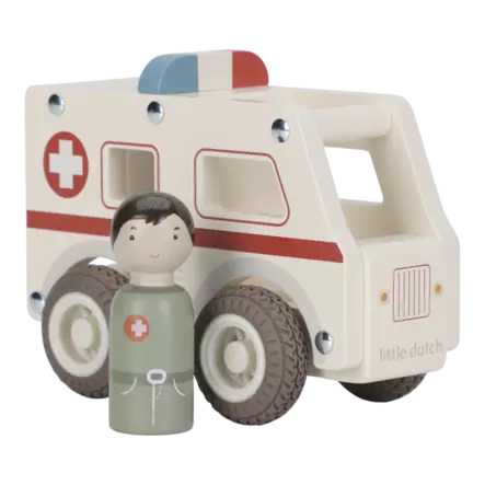 Little Dutch ambulanssi hahmolla - Puulelut - 8713291225275 - 1
