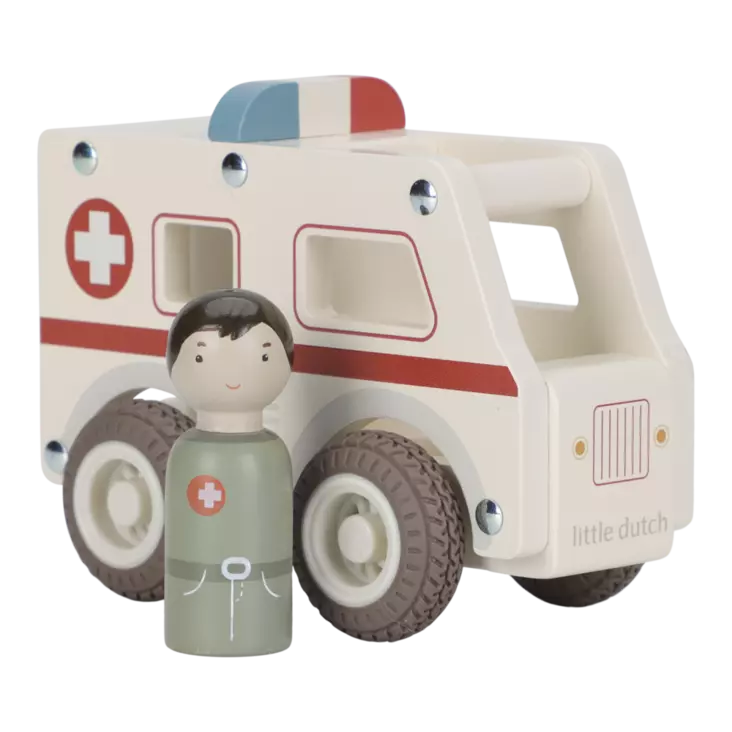 Little Dutch ambulanssi hahmolla - Puulelut - 8713291225275 - 1