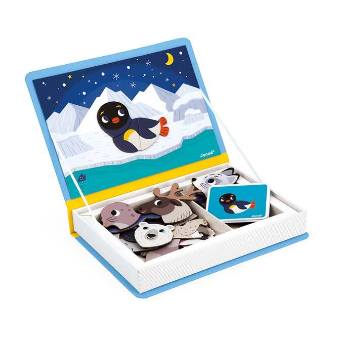 Janod magneettikirja napapiirin eläimet - Magneettilelut - 3700217325985 - 1