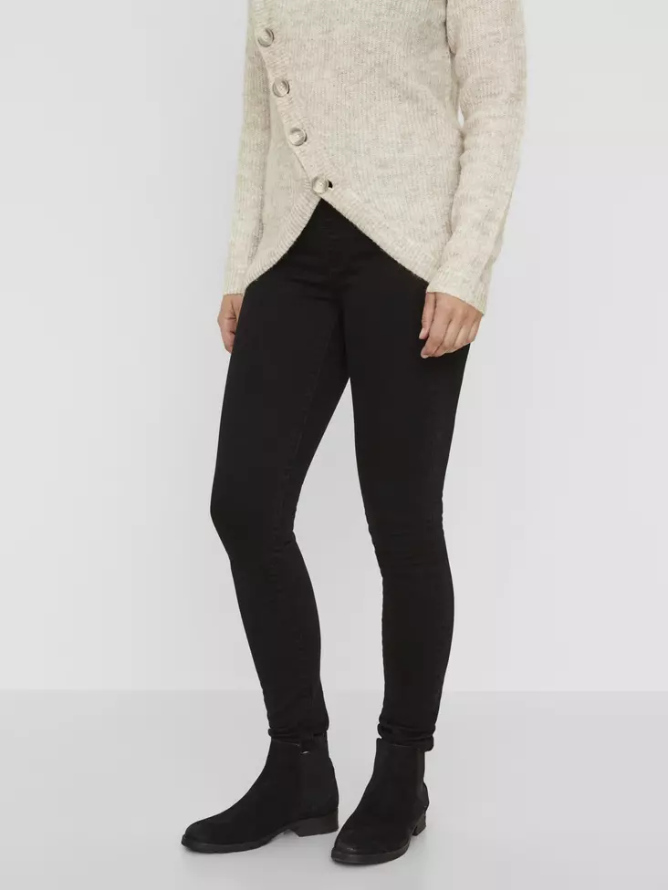 Mamalicious Mllola Slim Black Jeans odotushousut - Housut ja haalarit - 202212013265 - 1