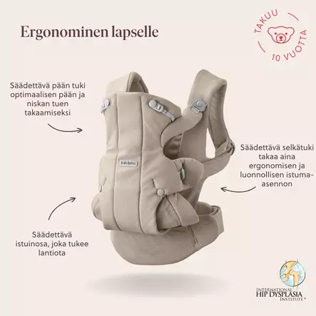 BabyBjörn kantoreppu Hold 0-18kk - Rintareput - 7317680890016 - 2