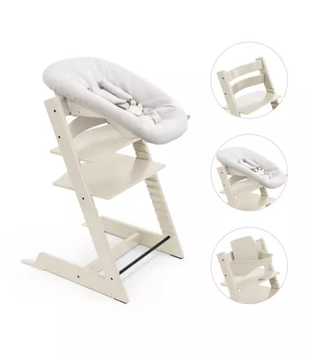 Stokke Tripp Trapp syöttötuoli bundle etukaarella ja Newborn Setilla - Syöttötuolit - 7040356975006 - 1