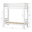 Korkea kerrossänky portailla 70x160cm - valkoinen - Lasten sängyt ja lisäosat - 5706558044026 - 9