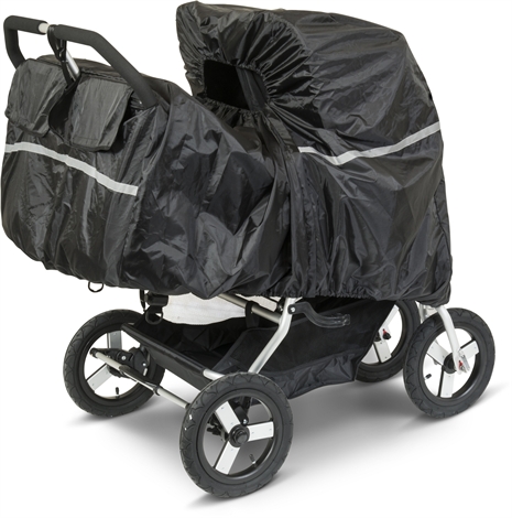 BabyTrold sadesuoja tuplaratas kaksi vaunukoppaa - Sadesuojat tuplarattaisiin - 5704211705536 - 1