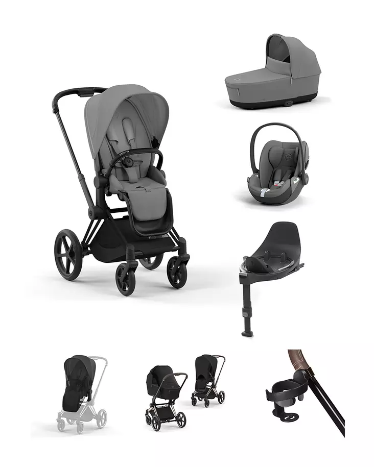 Cybex Priam 4 starttipaketti lisävarusteilla (Chrome Black) - Lastenvaunujen starttipaketit - 406321521697 - 1