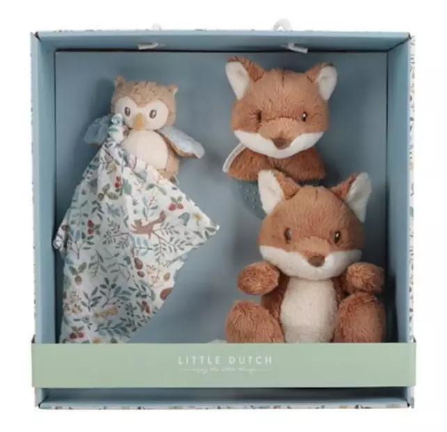 Little Dutch Lahjapakkaus 0+ 3kpl - Uniliinat ja unirievut - 8713291889156 - 1
