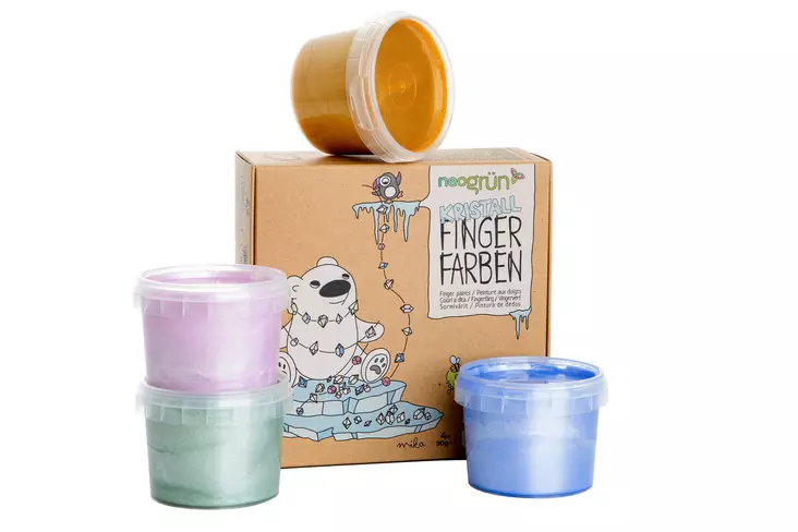 Neogrun luonnonmukaiset sormivärit 4kpl - Askartelu - 4260660440226 - 1