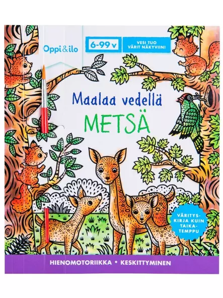 Oppi ja ilo maalaa vedellä metsä - Kirjat, vihkot ja kirjaimet - 9789526359007 - 1