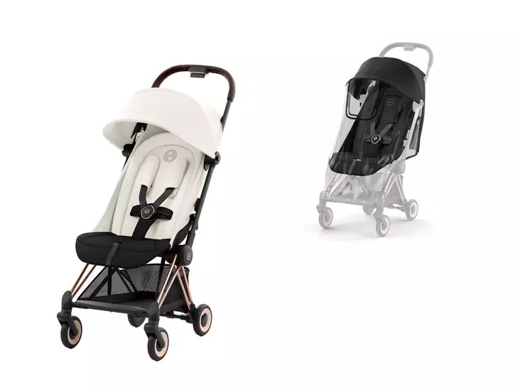 Cybex Coya matkarattaat ja sadesuoja (Rosegold) - Matkarattaat - 4063846387897 - 1