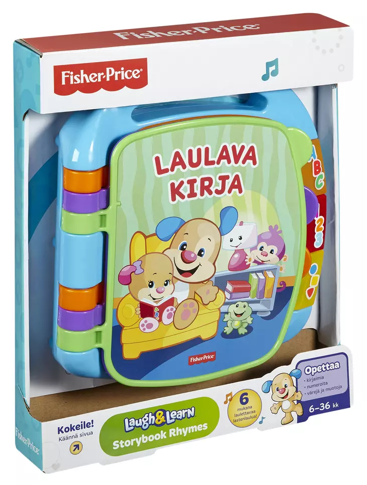 Fisher-Price opettava laulava kirja - Ensikirjat - 887961137507 - 3