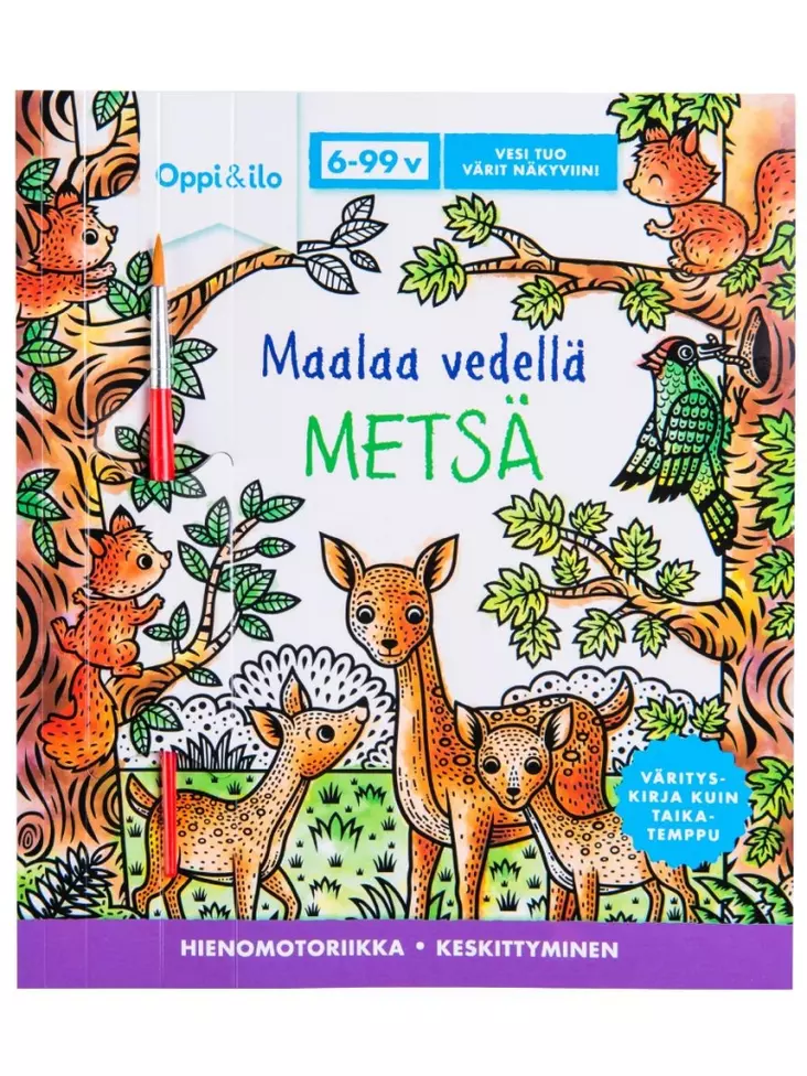 Oppi ja ilo maalaa vedellä metsä - Kirjat, vihkot ja kirjaimet - 9789526359007 - 1
