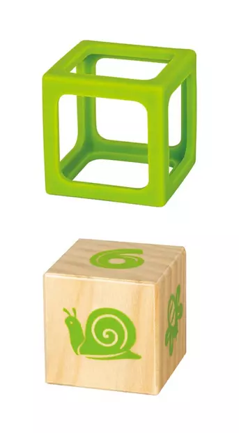 Hape puupalikat silikonireunalla HP - Puulelut - 6943478051348 - 2