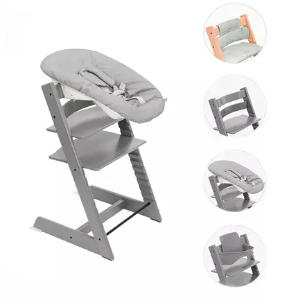 Stokke Tripp Trapp syöttötuoli bundle etukaarella ja Newborn Setilla - Syöttötuolit - 7040356853018 - 1