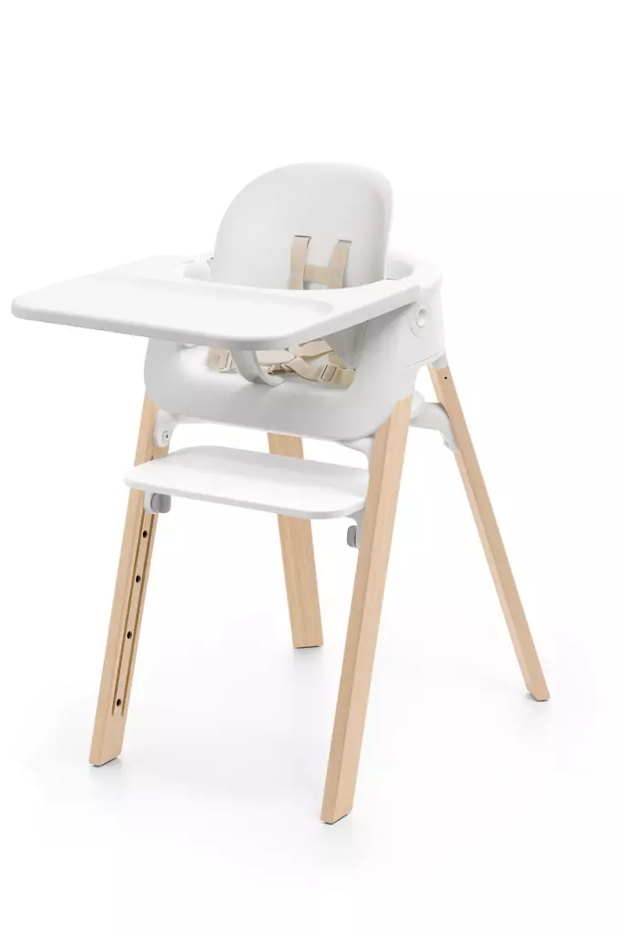 Stokke Steps syöttötuoli bambu white - Syöttötuolit - 7040356926008 - 1
