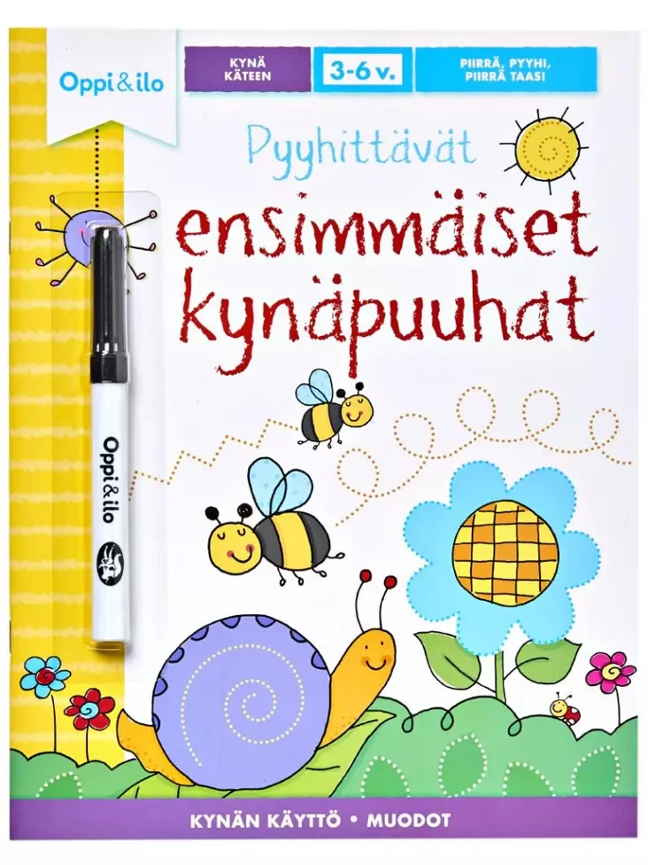 Oppi ja ilo Ensimmäiset kynäpuuhat - Kirjat, vihkot ja kirjaimet - 9789526340838 - 1