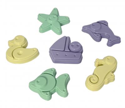 Plasto hiekkamuotit 6kpl - Ulkolelut - 6410310224418 - 1