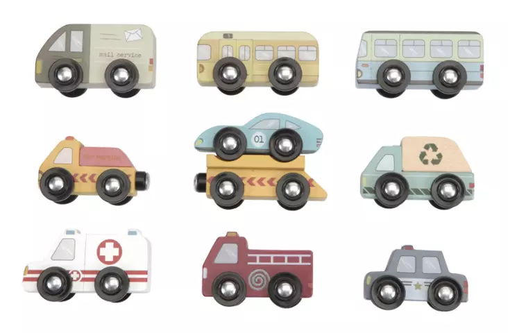 Little Dutch puiset pikkuautot - Puulelut - 8713291444928 - 1